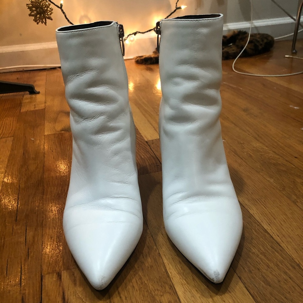Marc Fisher white booties